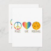 Peace Love Pickleball Informatiekaartje (Voorkant / Achterkant)
