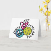 Peace Love Pickleball Kaart (Gele Bloem)