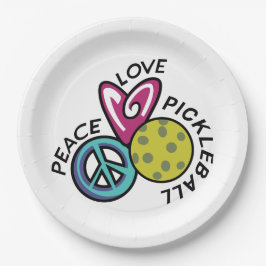 Peace Love Pickleball Papieren Bordje