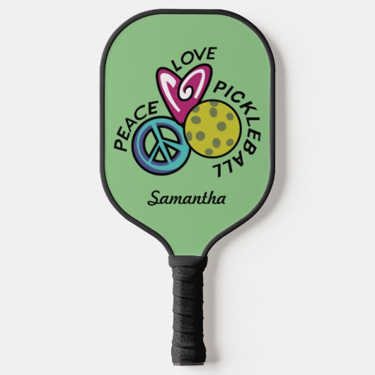 Peace Love Pickleball Persoonlijk Pickleball Paddle (Voorkant)