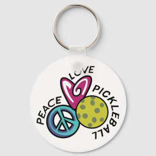 Peace Love Pickleball Sleutelhanger