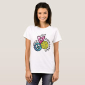 Peace Love Pickleball T-shirt (Voorkant volledig)