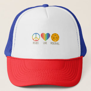 Peace Love Pickleball Trucker Pet