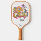 Peace Love & Pickleball Word Art Custom Text Name Pickleball Paddle (Achterkant)