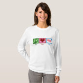 Peace Love Pigs Cute T-shirt (Voorkant volledig)
