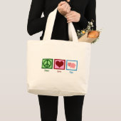 Peace Love Pigs Grote Tote Bag (Voorkant (product))