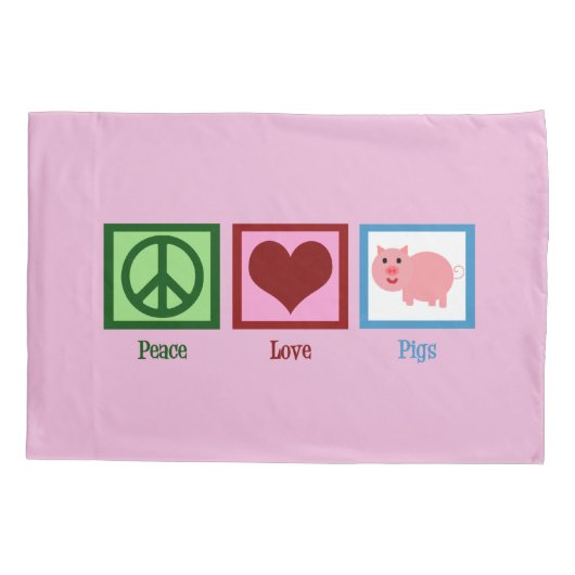 Peace Love Pigs Kussensloop (Achterkant)