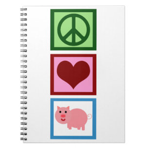 Peace Love Pigs Notitieboek