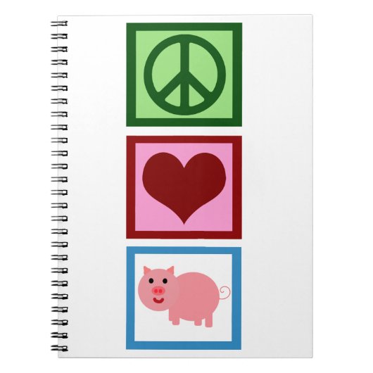 Peace Love Pigs Notitieboek (Voorkant)
