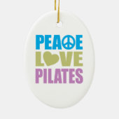 Peace Love Pilates Keramisch Ornament (Achterkant)