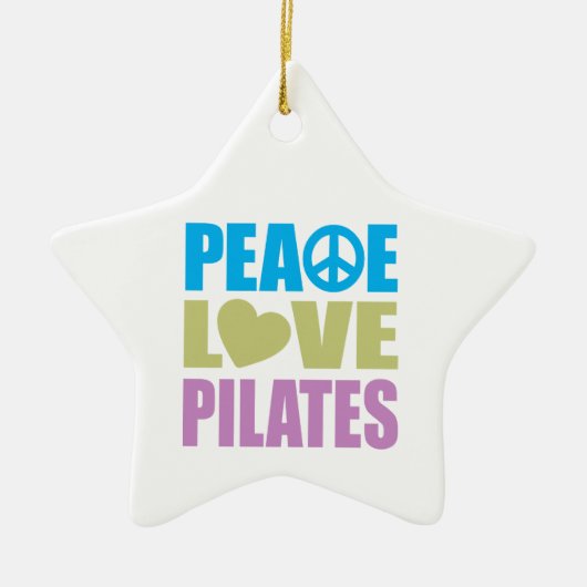 Peace Love Pilates Keramisch Ornament (Voorkant)