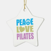 Peace Love Pilates Keramisch Ornament (Links)