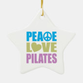 Peace Love Pilates Keramisch Ornament (Achterkant)