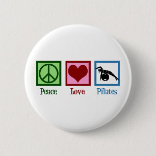Peace Love Pilates Ronde Button 5,7 Cm