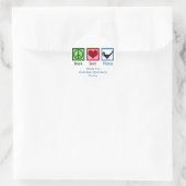 Peace Love Pilates Schattigee maatwerkstudio Ronde Sticker (Tas)