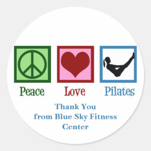 Peace Love Pilates Schattigee maatwerkstudio Ronde Sticker