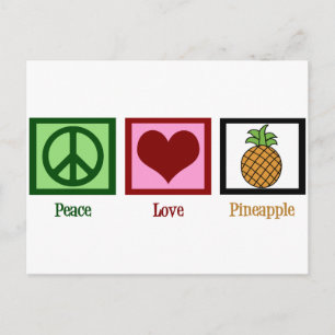 Peace Love Pineapple Briefkaart