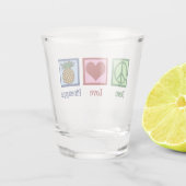 Peace Love Pineapple Shot Glas (Achterkant)