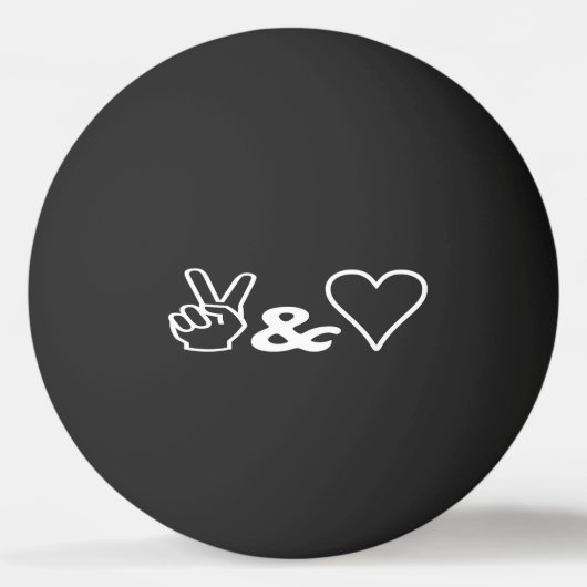 Peace & Love Ping Pong Ball (Voorkant)