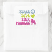 Peace Love Pink Poodles stickers (Sac)
