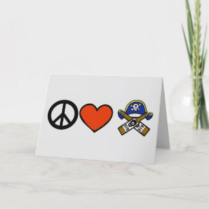 Peace Love Pirate Customize Card Kaart