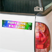 Peace Love Pit Bulls Bumpersticker (Op Truck)