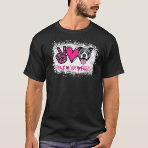 Peace Love Pitties Pitbull Huisdier Eigenaar Bont T-shirt