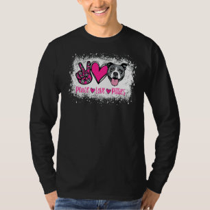 Peace Love Pitties Pitbull Huisdier Eigenaar Bont T-shirt