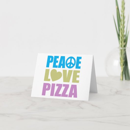 Peace Love Pizza Kaart (Voorkant)