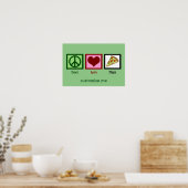 Peace Love Pizza Poster (Keuken)