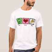 Peace Love Pizza T-shirt (Voorkant)