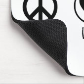 Peace Love Planet - Mousepad Muismat (Hoek)