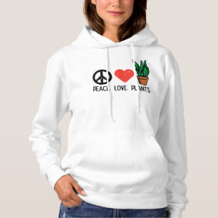 Peace Love Planten Gardening Hippie Gardener Manne Hoodie