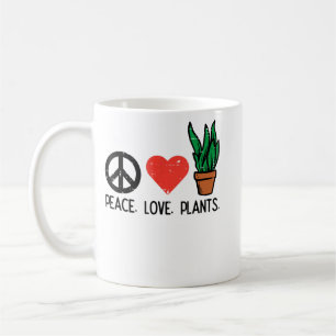 Peace Love Planten Gardening Hippie Gardener Manne Koffiemok