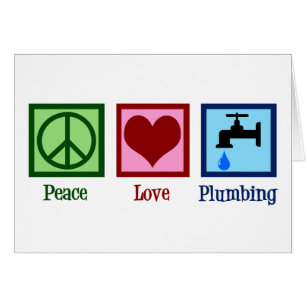 Peace Love Plumbing Company Holiday Kaart
