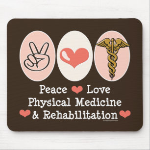 Peace Love PM&R Mousepad Muismat