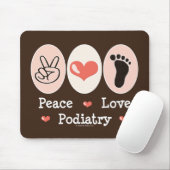 Peace Love Podiatry Podiatrist Mousepad Muismat (Met muis)