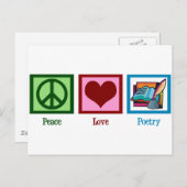 Peace Love Poetry Briefkaart (Voorkant / Achterkant)