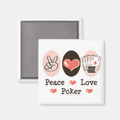 Peace Love Poker Magnet (Recto/Verso)