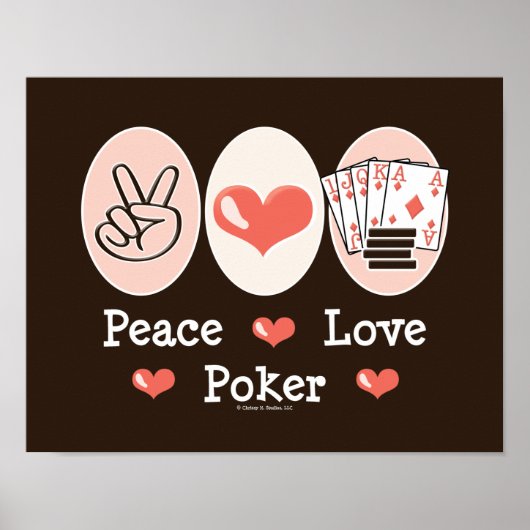 Peace Love Poker Poster (Voorkant)
