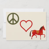 Peace Love Ponies Girl's Birthday Invitation (Dos)