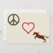 Peace Love Ponies Girl's Birthday Invitation (Dos)