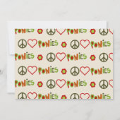 Peace Love Ponies Girl's Birthday Invitation (Dos)