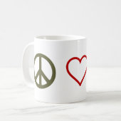 Peace Love Ponies Horse Mug (Devant gauche)
