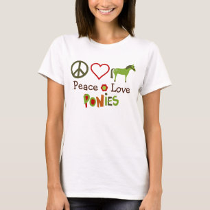 Peace Love Ponies Horse T-shirt