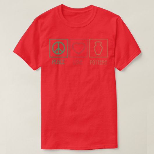 Peace Love Pottery 3 T-shirt (Design voorkant)