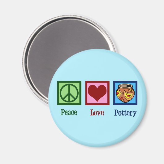 Peace Love Pottery Magneet (Voorkant / Achterkant)