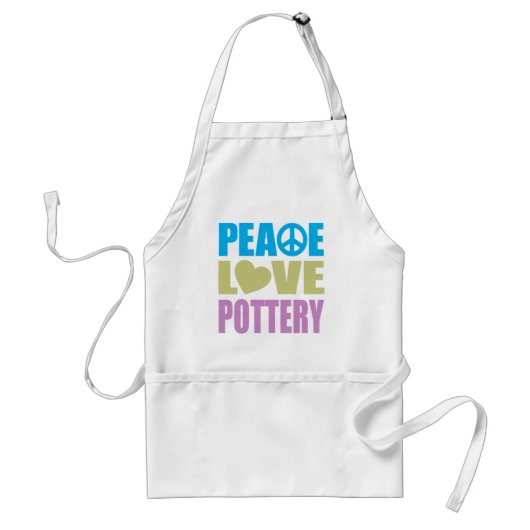 Peace Love Pottery Standaard Schort (Voorkant)