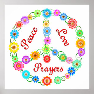 Peace Love Prayers Poster