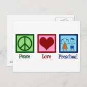 Peace Love Preschool Briefkaart (Voorkant / Achterkant)